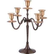 Подсвечник LEFARD ПОДСВЕЧНИК НА 5 СВЕЧЕЙ. ВЫСОТА=27,5 СМ. ЛАТУНЬ (КОР=24ШТ.) 726-244