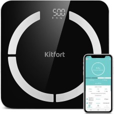 Весы напольные KITFORT Напольные весы КТ-841, до 180кг, цвет: черный