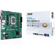 Материнская плата ASUS Материнская плата PRO H810M-C-CSM LGA1851 mATX 2xDDR5 PCIEx16 2xPCIEx1 2xM.2 USB-C DP HDMI DVI VGA GLAN