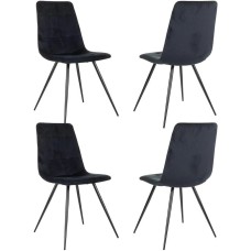 БЮРОКРАТ Комплект стульев CH-K1_4, 4шт, на ножках, ткань, черный [ch-k1_1/hl75_4]