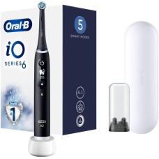 ORAL-B Электрическая зубная щетка iO_S6_Black Lava_Ultimate Clean, насадки для щётки: 5 шт, цвет: черный [io s6 black lava]