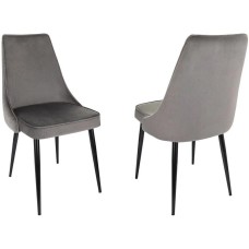 БЮРОКРАТ Комплект стульев CH-K4_2, 2шт, на ножках, ткань, темно-серый [ch-k4_1/hl18_2]