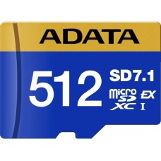 Карта памяти A-DATA Карта памяти microSDXC UHS-III Premier Extreme 512 ГБ, 800 МБ/с, Class 10, UD512GEX3L1-C, 1 шт., без адаптера