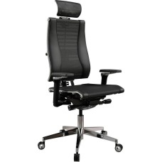 МЕТТА Кресло руководителя Yoga 4DF B2-14D - YM93+Infinity, сетка/экокожа, до 150кг, мультиблок, регулируемые 5D подлокотники, черный/черный