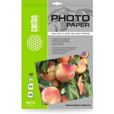 CACTUS Фотобумага CS-MA315050 A3/150г/м2/50л./белый матовое для струйной печати