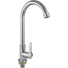 МАГНУС - Кран на одну воду, высокий излив, из полированной нержавеющей стали марки SUS 304, цвет ХРОМ. 9408