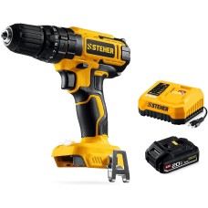 STEHER 20 В, 40 Н·м, 1 АКБ LMS (2 А·ч), ударная дрель-шуруповерт (CDS-40-21)