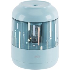 DELI Точилка для карандашей электрическая EH508-BL 1 отверстие пластик синий (батарея)