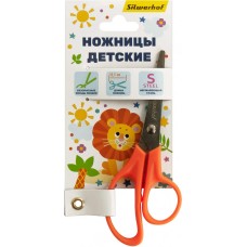 SILWERHOF Ножницы Create детские 125мм ручки пластиковые асим. нержавеющая сталь оранжевый