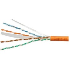 CABEUS Кабель информационный UTP-4P-CAT.6A-SOLID-LSZH-OR кат.6A U/UTP 4 пары LSZH внутренний 305м оранжевый