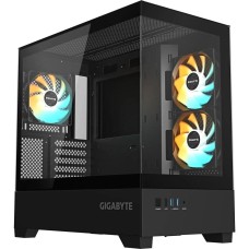 GIGABYTE Корпус mATX GB-C201P, Midi-Tower, без БП, черный [28300-c201b-1ckr]