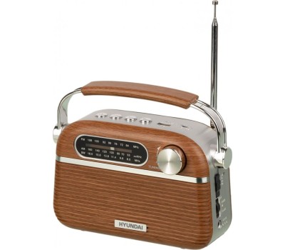 Радиоприемник HYUNDAI H-PSR200 дерево коричневое/серебро