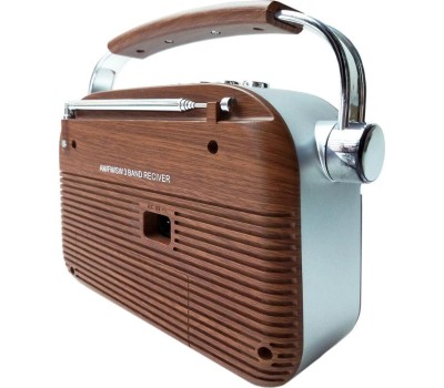 Радиоприемник HYUNDAI H-PSR200 дерево коричневое/серебро