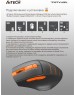 Мышь A4TECH Fstyler FG30 серый/оранжевый оптическая (2000dpi) беспроводная USB