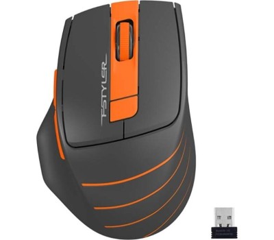 Мышь A4TECH Fstyler FG30 серый/оранжевый оптическая (2000dpi) беспроводная USB