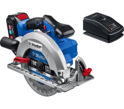 Пила циркулярная ЗУБР CPB-190-41 20В, 1аккум., 190мм, бесщеточный