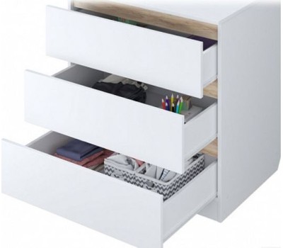 Комод POLINI Комод Polini kids Simple 1980, белый-вяз (2 кор.)