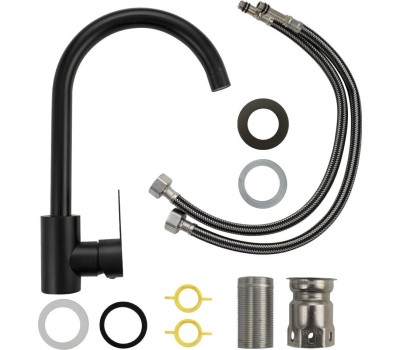 Смеситель кухонный MAGNUS 9201 Смеситель кухонный, из нержавеющей стали марки 304, ЧЁРНОГО цвета