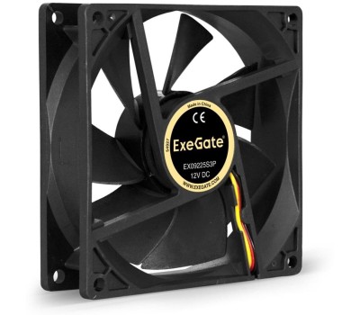 EXEGATE EX283383RUS Вентилятор ExtraPower EP09225S3P, 92x92x25 мм, подшипник скольжения, 3pin, 2200RPM, 24dBA