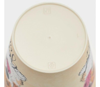 Стакан HOMVER IZI-GO с крышкой 420мл с декором (бежевый) 221133827/01