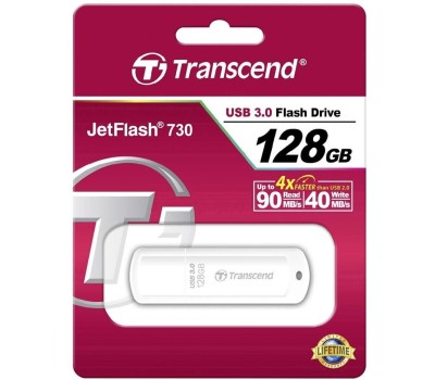 TRANSCEND Флеш Диск 128GB Jetflash 730 TS128GJF730 USB3.0 белый