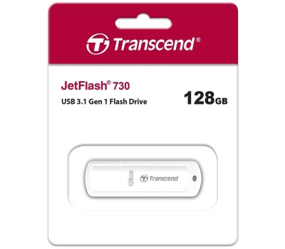 TRANSCEND Флеш Диск 128GB Jetflash 730 TS128GJF730 USB3.0 белый
