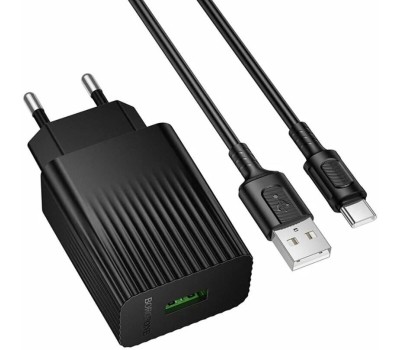 СЗУ BOROFONE (6941991122637) BAS72A 1USB 3.0A QC3.0 18W Black
