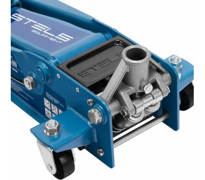 STELS Домкрат гидравлический подкатной, быстрый подъем, 3 т, Quick, 130-465 мм, профессиональный 51133