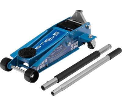 STELS Домкрат гидравлический подкатной, быстрый подъем, 3 т, Quick, 130-465 мм, профессиональный 51133