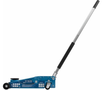 STELS Домкрат гидравлический подкатной, быстрый подъем, 3 т, Quick, 130-465 мм, профессиональный 51133