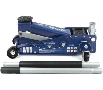 STELS Домкрат гидравлический подкатной, быстрый подъем, 3 т, Quick, 130-465 мм, профессиональный 51133