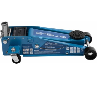 STELS Домкрат гидравлический подкатной, быстрый подъем, 3 т, Quick, 130-465 мм, профессиональный 51133