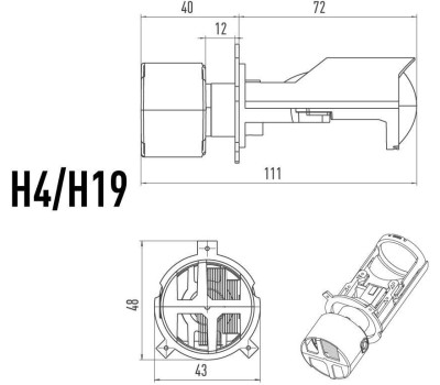 Линза светодиодная MTF LIGHT MH4K5