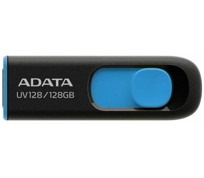 Флешка A-DATA Флешка USB DashDrive UV128 128ГБ, USB3.0, черный и синий [auv128-128g-rbe]