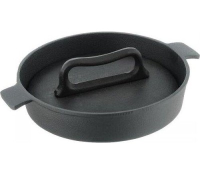 Сковорода MY REAL IRON COOK Сковорода чугун для цыпленка таб с прессом 24см TM