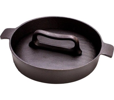 Сковорода MY REAL IRON COOK Сковорода чугун для цыпленка таб с прессом 24см TM