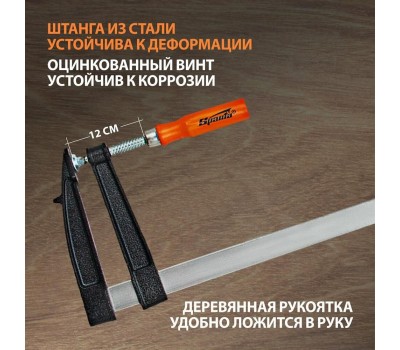 Струбцина SPARTA Струбцина F-образная, 1000 х 120 мм 204475