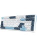 A4TECH Клавиатура Fstyler FS300 механическая белый/синий USB for gamer LED (FS300 PANDA SNOWBOARDING)