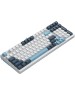 A4TECH Клавиатура Fstyler FS300 механическая белый/синий USB for gamer LED (FS300 PANDA SNOWBOARDING)