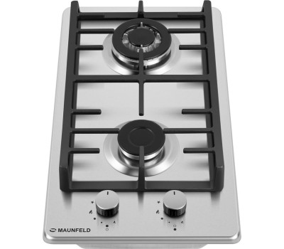 Варочная панель газовая MAUNFELD Газовая варочная панель EGHS.32.73CS/G, 2 конфорки, нержавеющая сталь, серебристый