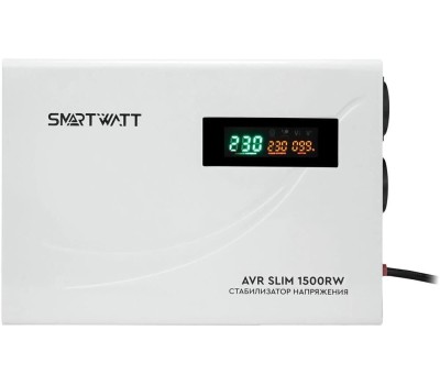 SMARTWATT Стабилизатор напряжения AVR Slim 1500RW белый [4512020310003]