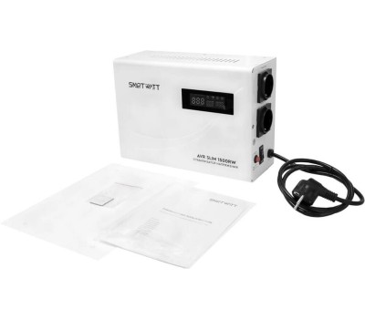SMARTWATT Стабилизатор напряжения AVR Slim 1500RW белый [4512020310003]