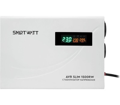 SMARTWATT Стабилизатор напряжения AVR Slim 1500RW белый [4512020310003]