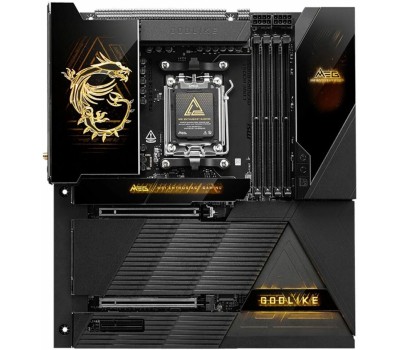 Материнская плата MSI Материнская плата MEG X870E GODLIKE X870E, AM5, 4*DDR5, 2*PCIEx16, 1*PCIEx4, 7*M.2, 7*TypeC, 8*USB3.2Gen2, 4*USB3.2Gen1, 4*USB2.0, 4*SATA3.0, 10G, 5G, 2*Type-C(DP), E-ATX, RTL
