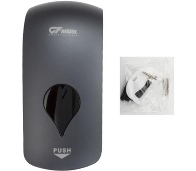 GFmark - Дозатор жидкого МЫЛА, универсальный, пластиковый, 1000 мл, цвет ЧЁРНЫЙ. 636