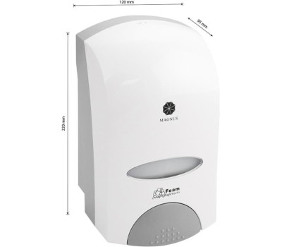 МАГНУС - Дозатор для ПЕНЫ, пластик АБС, БЕЛЫЙ, 1000 мл 691
