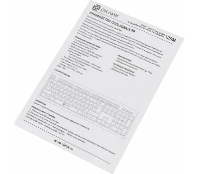 Клавиатура ОКЛИК 120M черный USB