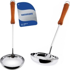 Половник хром дерев. ручка MULTIDOM Половник хром дерев. ручка AN50-31