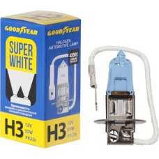 Лампа галогенная GOODYEAR GY013126 лампа галогенная автомобильная Н3 12V 55W PK22s Super White