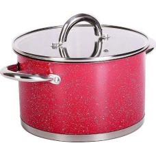 Кастрюля с крышкой MAYER&BOCH 31269 серебристый/красный